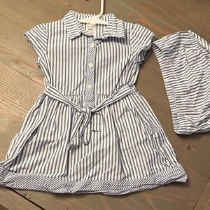 Carter's Blue and White Striped Kids Dress